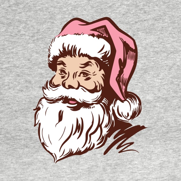 Retro Vintage Pink Santa Claus by My Happy-Design